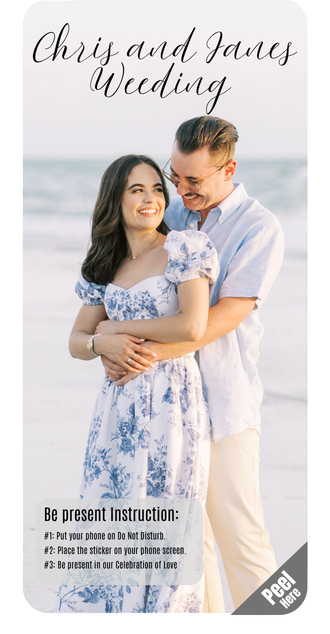 Color custom wedding Be Present Patch design